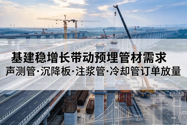 平利基建稳增长带动预埋监测管材需求，声测管、沉降板、注浆管订单持续放量